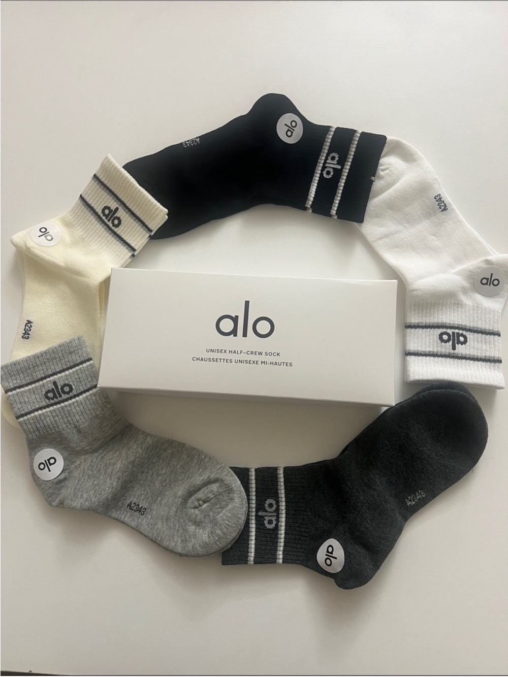 ALO Yoga Half-Crew Socks 5 Pairs Pack